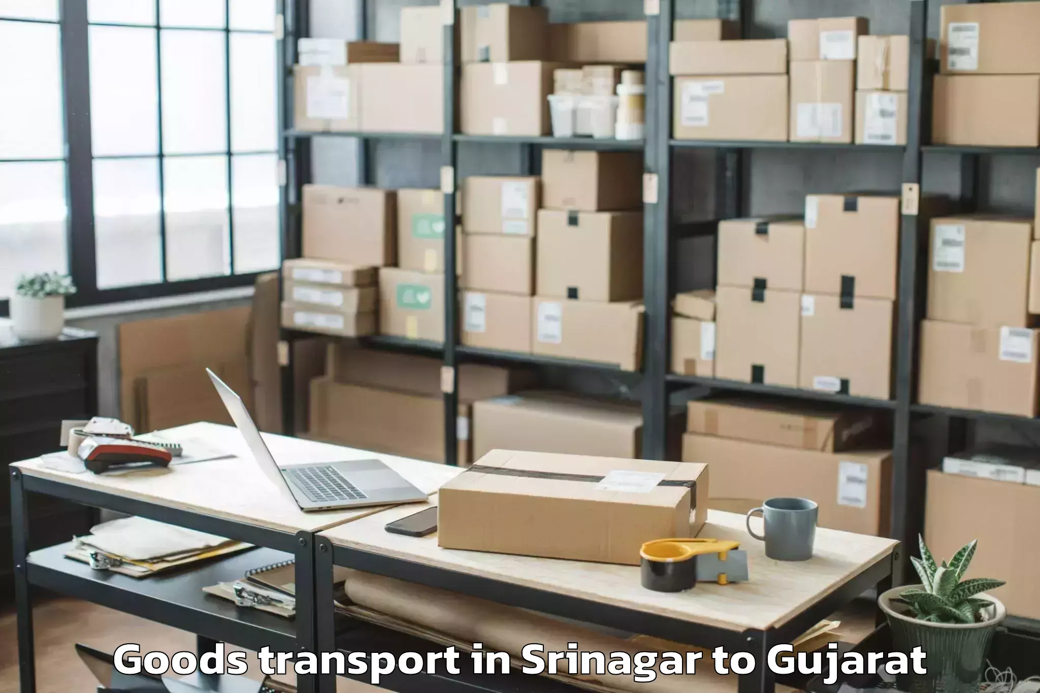 Book Srinagar to Sanand Goods Transport Online